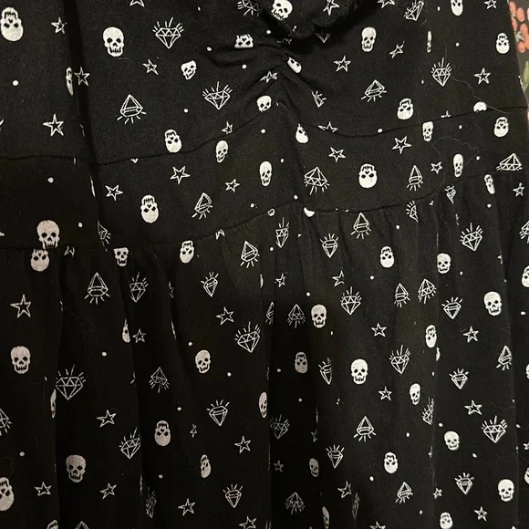 Skull & Diamonds Babydoll Tank Torrid Y2K Punk - Picture 13 of 13